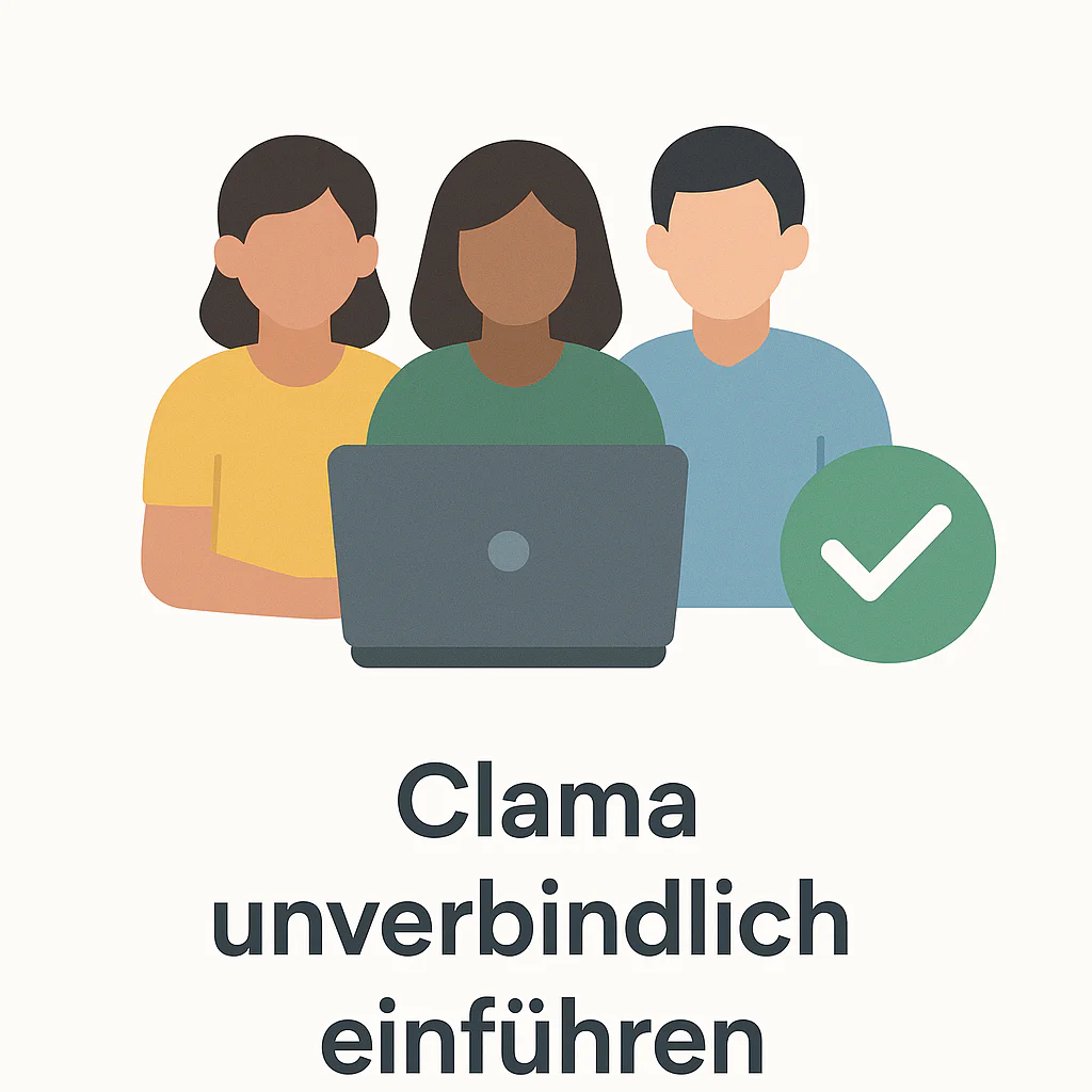 🚀 Sie möchten Clama direkt mit uns einrichten und ausprobieren. Ideal, wenn Sie sich schon entschieden haben.
